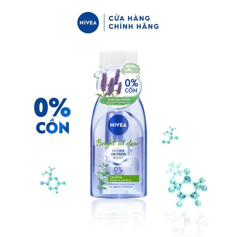 Nước Tẩy Trang NIVEA Bright Oil Clear Kiểm Soát Nhờn | Sáng Da (125 ml) - 86610