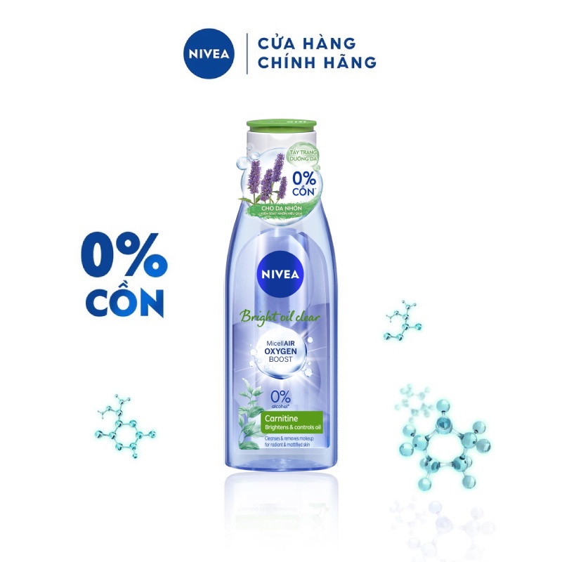 Nước Tẩy Trang NIVEA Bright Oil Clear Kiểm Soát Nhờn | Sáng Da (200 ml) - 86609