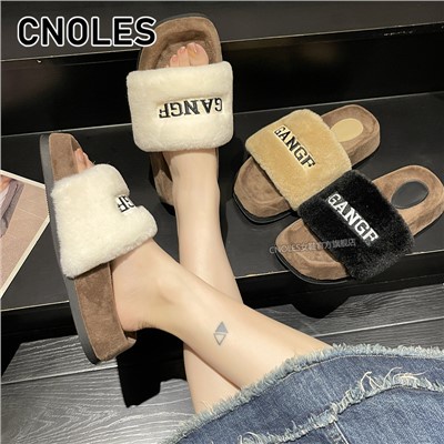 Dép Lông Đế Dày Thời Trang Mùa Thu 2023 Cho Nữ