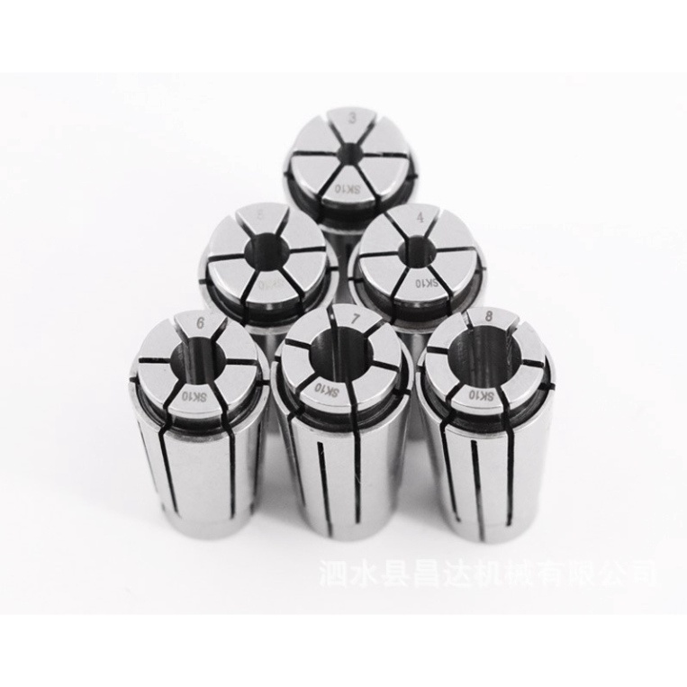Collet SK10 độ chính xác cao size 2-10mm, chuyên lắp BT-SK