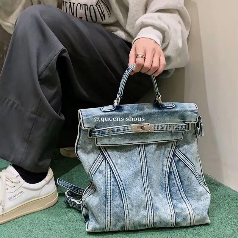 Ba Lô denim Thời Trang retro Cao Cấp 2023 Dành Cho Nữ