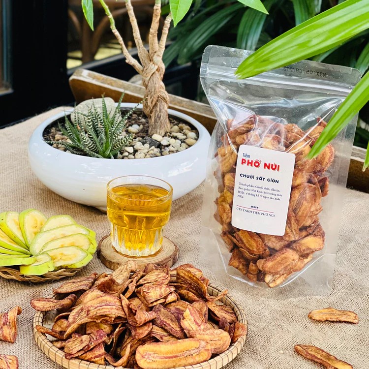 Chuối Sấy Giòn - 250 Gram - Tiệm Phố Núi