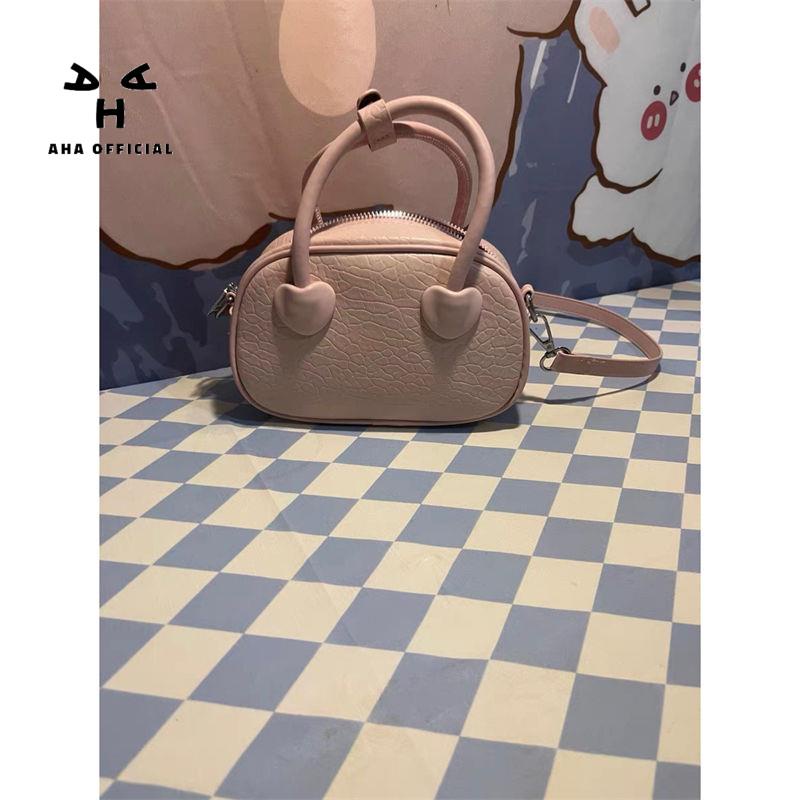 Túi xách đeo vai AHA OFFICIAL màu hồng phong cách niche trendy dễ phối đồ mùa hè 2023 cho nữ