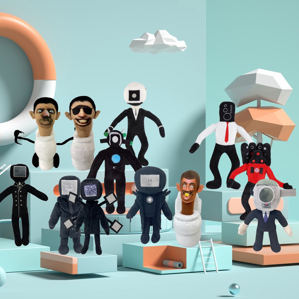 Skibidi Toilet Đồ chơi nhồi bông Hình Nhân Vật Hoạt Hình Ngộ Nghĩnh