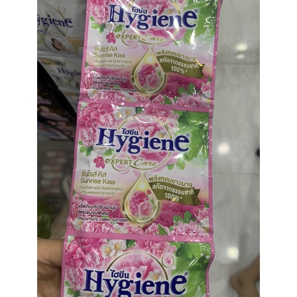 Nước xả vải Hygiene dây 12goi 20ml Thái Lan