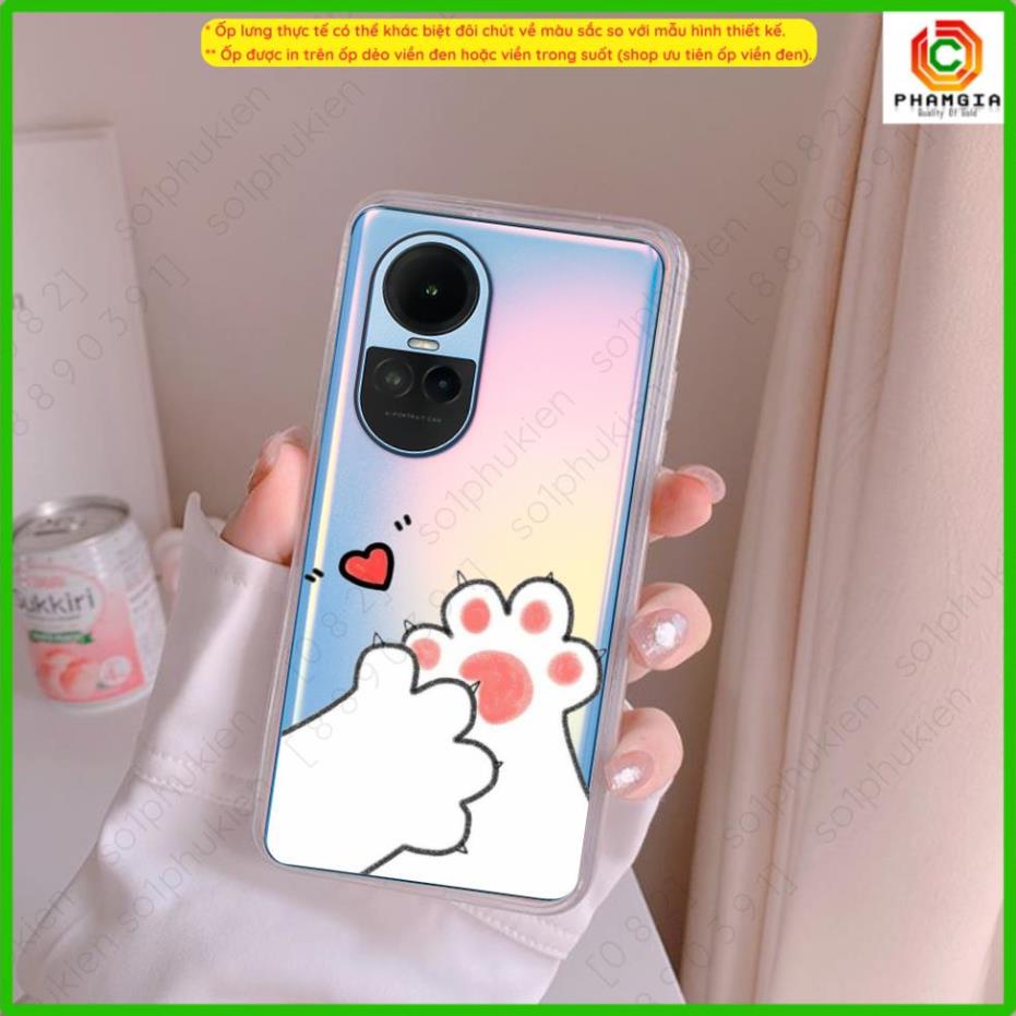 Ốp lưng OPPO Reno 10 5G / Reno 10 Pro 5G  dẻo trong suốt in hình họa tiết nhiều mẫu dễ thương
