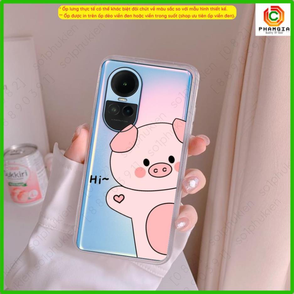 Ốp lưng OPPO Reno 10 5G / Reno 10 Pro 5G  dẻo trong suốt in hình họa tiết nhiều mẫu dễ thương