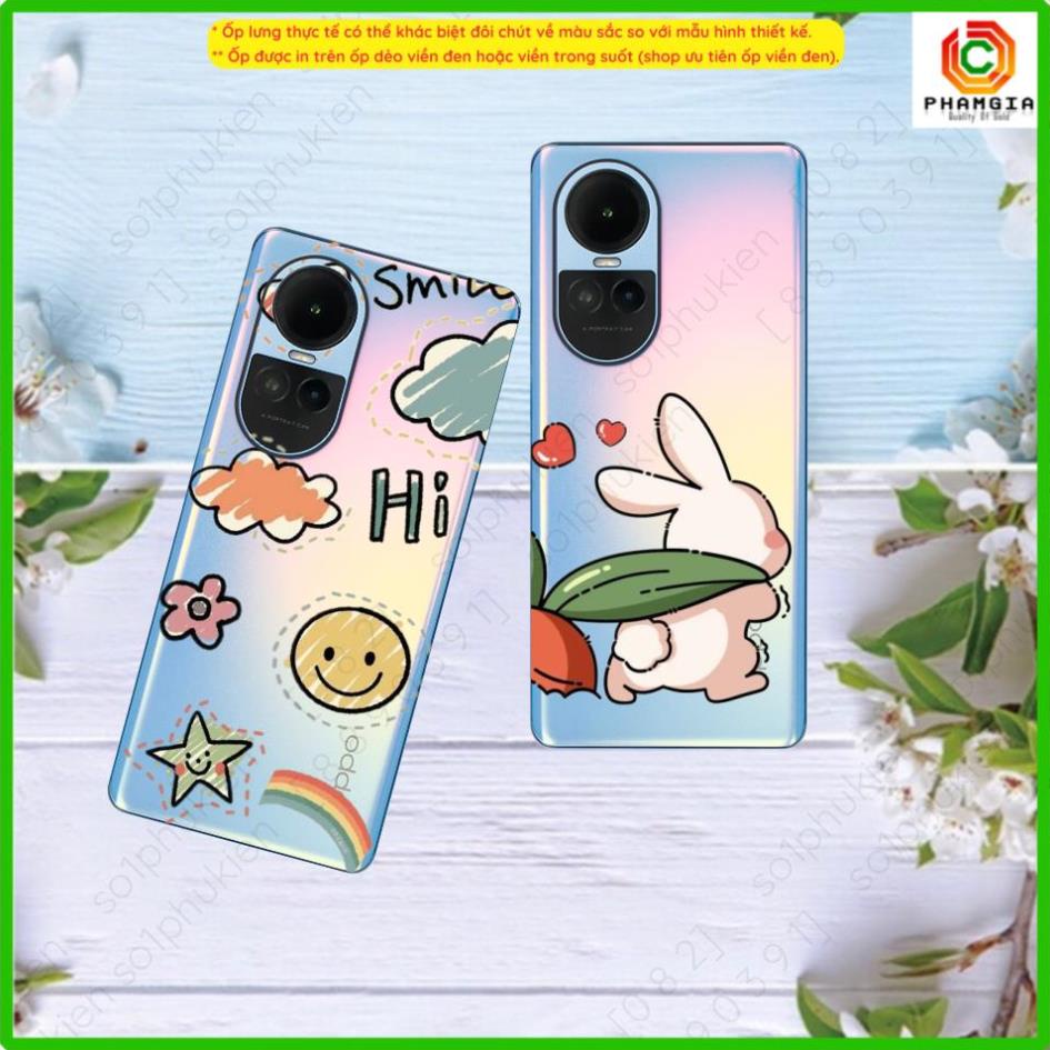 Ốp lưng OPPO Reno 10 5G / Reno 10 Pro 5G  dẻo trong suốt in hình họa tiết nhiều mẫu dễ thương