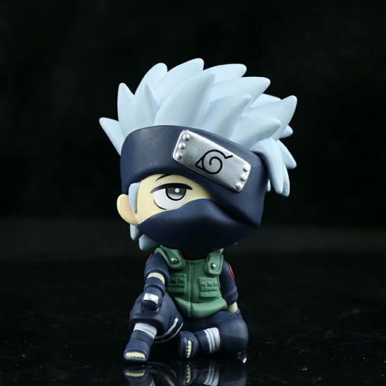 Mô hình Naruto chibi - Figure nhân vật 4 thầy trò Kakashi-Naruto-Sasuke-Sakura - Nhựa PVC cao 8cm