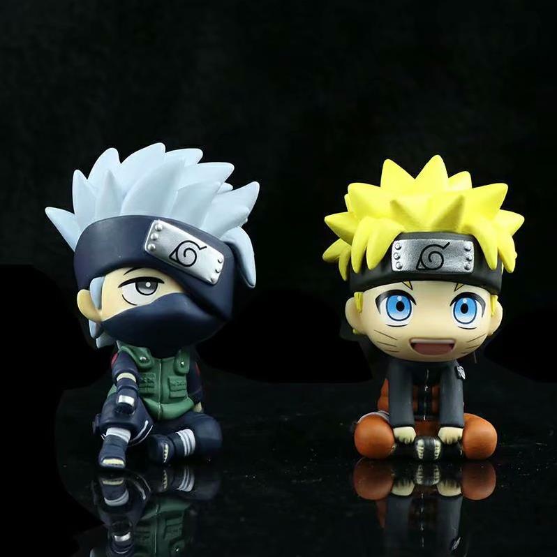 Mô hình Naruto chibi - Figure nhân vật 4 thầy trò Kakashi-Naruto-Sasuke-Sakura - Nhựa PVC cao 8cm