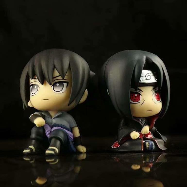 Mô hình Naruto chibi - Figure nhân vật 4 thầy trò Kakashi-Naruto-Sasuke-Sakura - Nhựa PVC cao 8cm