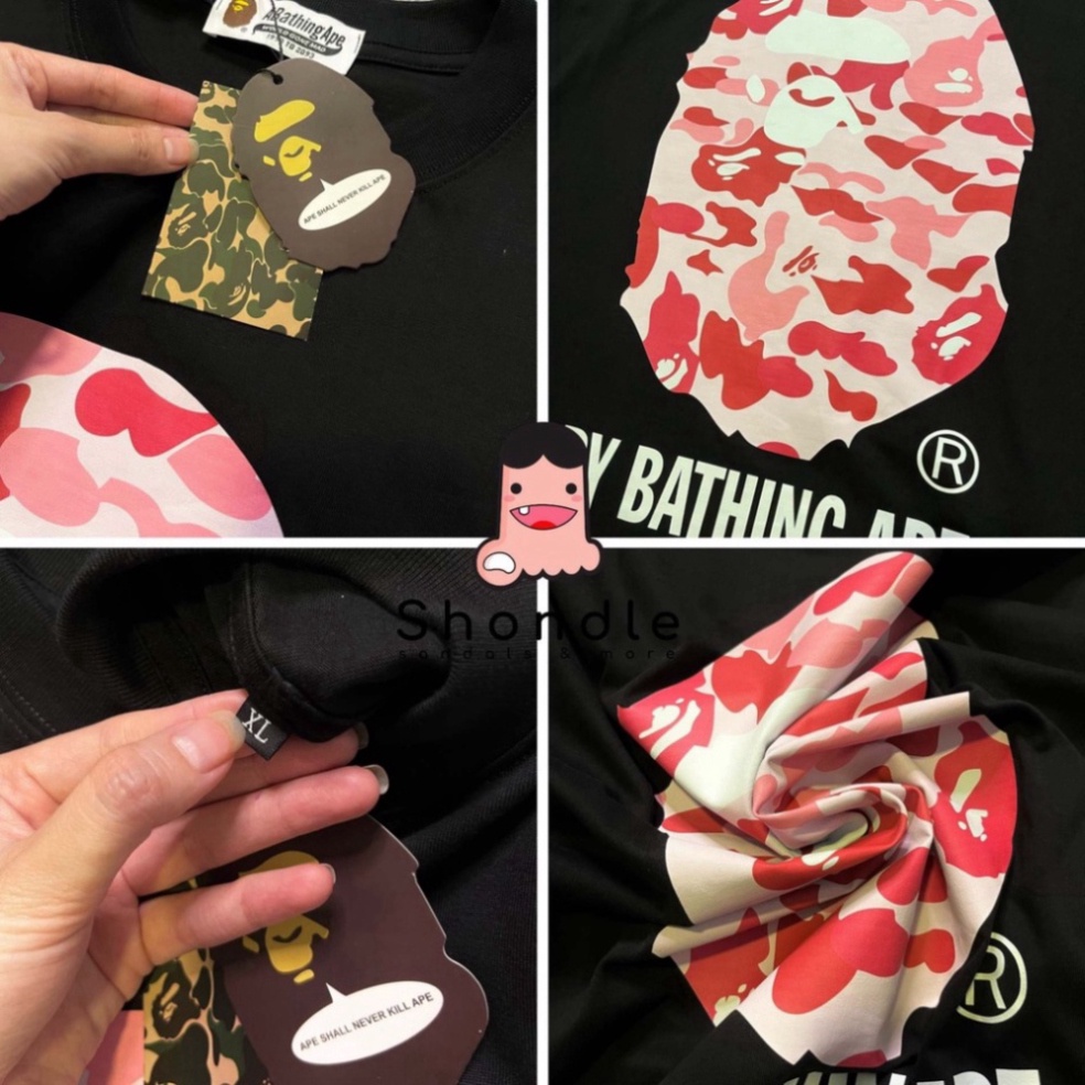 Áo Phông Bape MCM  Chất Liệu Cotton Co Giãn 4 Chiều Hình In 5D - Áo From Dáng Unisex Nam Nữ Hottend 2023