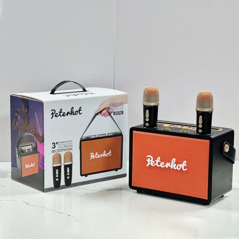 Loa bluetooth mini Petehot A107W + Kèm 2 mi