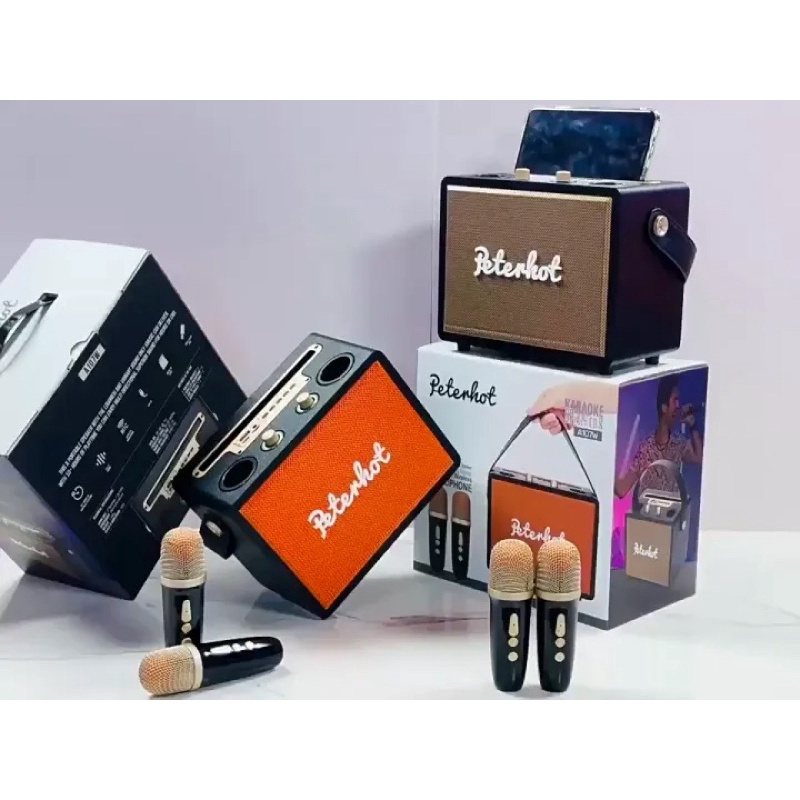 Loa bluetooth mini Petehot A107W + Kèm 2 mi