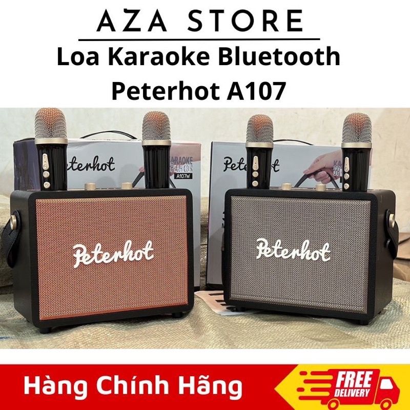 Loa bluetooth mini Petehot A107W + Kèm 2 mi
