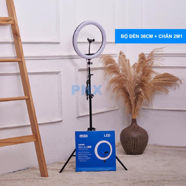 Đèn Livestream 3 Chế Độ Màu 26 30 36 45 kèm chân đỡ đèn bằng sắt dài 2m1 nhập khẩu