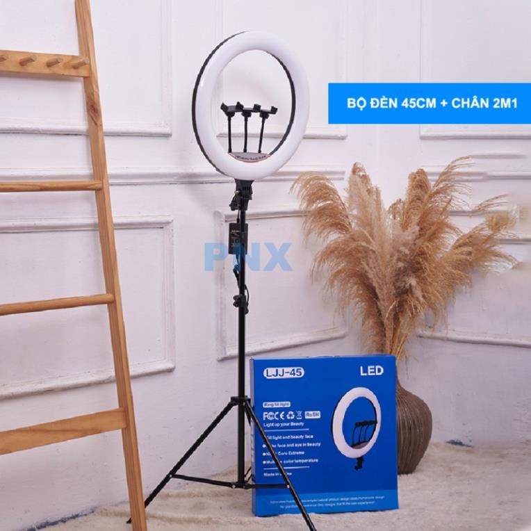 Đèn Livestream 3 Chế Độ Màu 26 30 36 45 kèm chân đỡ đèn bằng sắt dài 2m1 nhập khẩu