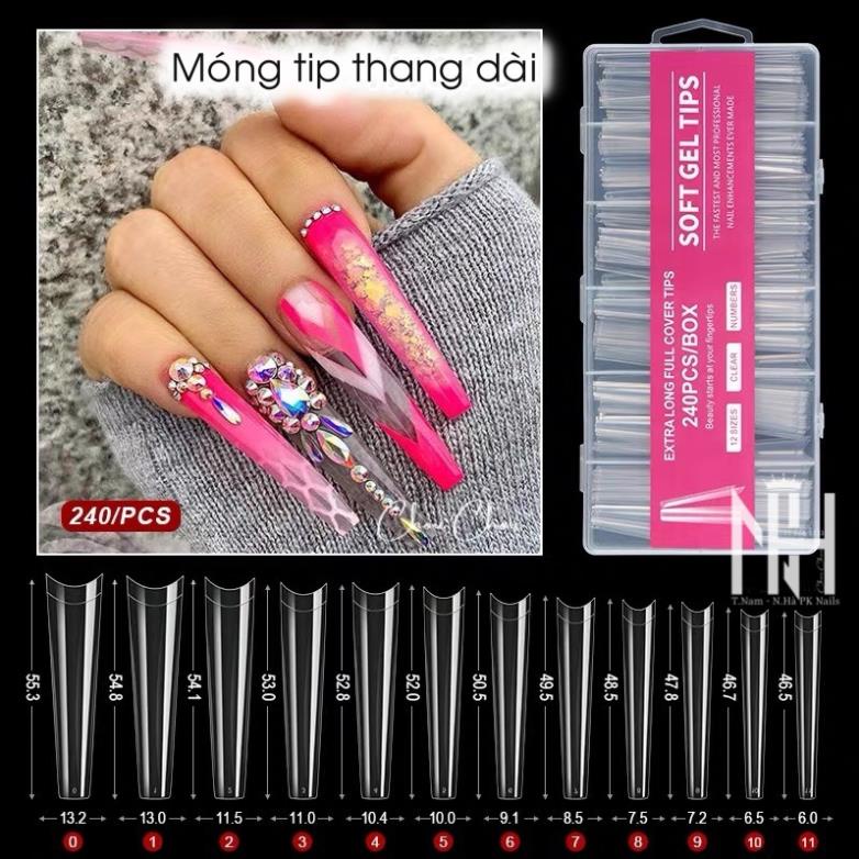 Móng up siêu dài phom nhọn ,móng tip dài, tip thang, tip tre , up thang dài, up vuông dài, phụ kiện nail cao cấp