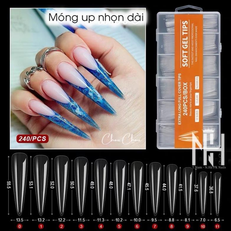 Móng up siêu dài phom nhọn ,móng tip dài, tip thang, tip tre , up thang dài, up vuông dài, phụ kiện nail cao cấp