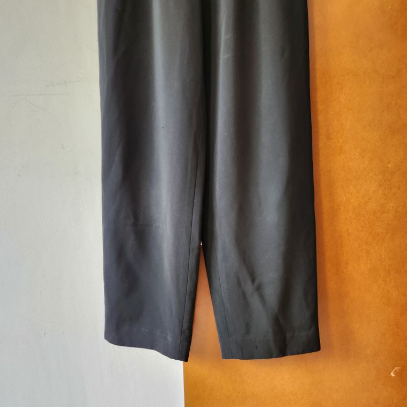 Quần tây đen vintage Nhật hiệu Renault form suông lưng cao tôn dáng hai lớp - em và nắng