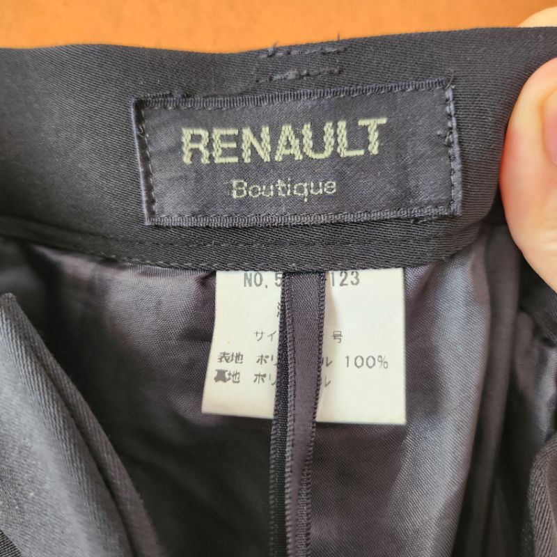 Quần tây đen vintage Nhật hiệu Renault form suông lưng cao tôn dáng hai lớp - em và nắng