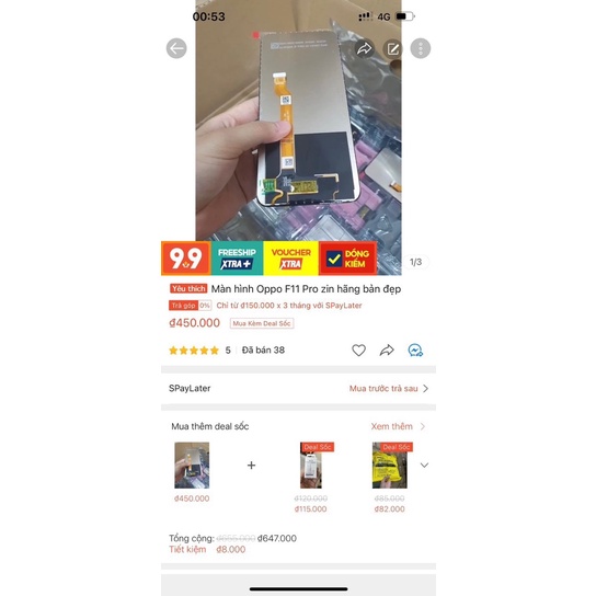 Màn hình Oppo F11 pro zin hãng