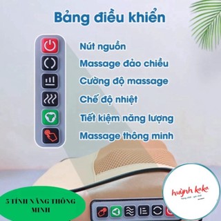 Gối Massage Cổ Vai Gáy Hồng Ngoại - Máy Massage 16 bi cao cấp thế hệ mới