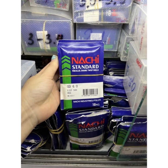Khoan Nachi chuyên thép List 500 từ phi 4,1 đến 5mm đồng giá 40k/ chiếc. Hàng chất lượng cao.