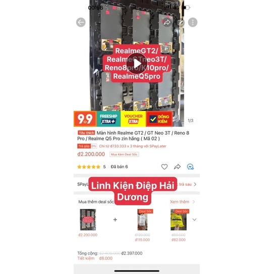 Màn hình Realme GT2 / GT Neo 3T / Realme Q5 pro  zin hãng