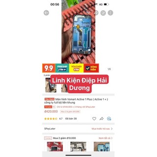 Màn hình Vsmart Active 1 Plus liền khung