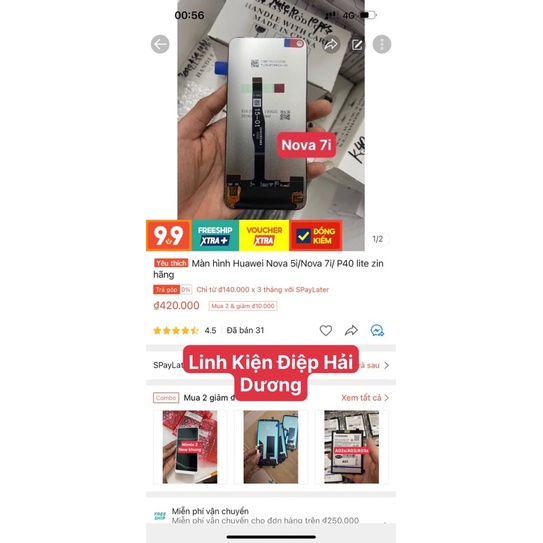 Màn hình Huawei Nova 5i/  7i / P40 lite zin hãng