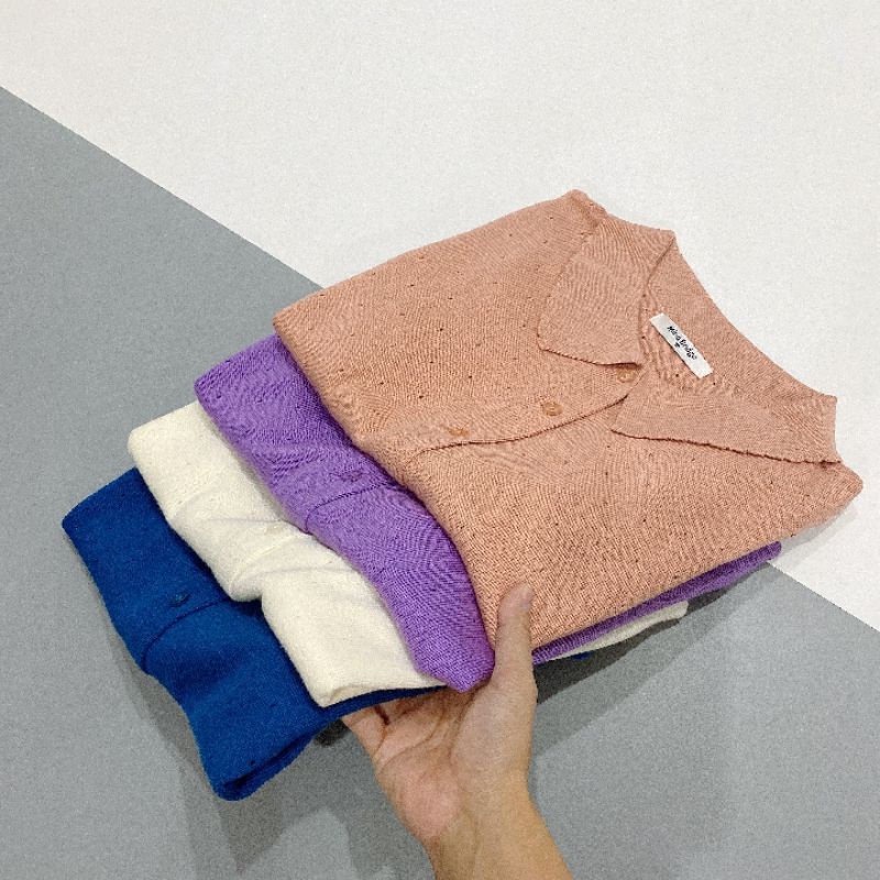 Áo len dệt kim polo xuất H.àn dư xịn ..