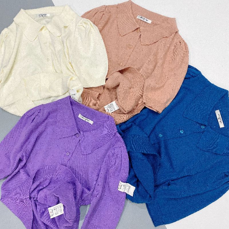 Áo len dệt kim polo xuất H.àn dư xịn ..