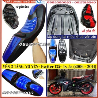 Yên 2 tầng, vỏ bọc yên độ cho yamaha exciter 135 , ex nhỏ 2006 - 2010, ex 135 từ 2011 - 2014