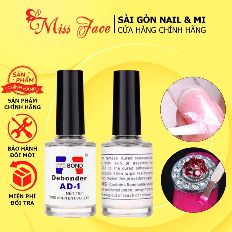 Nước sáng đá AD - tháo móng giả - dung dịch làm sáng đá tháo móng chuyên dụng làm nail