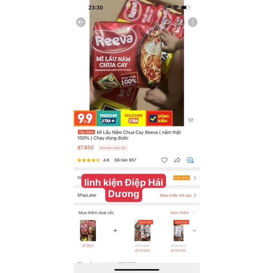 Mì Lẩu Nấm Chua Cay Reeva  Chay dùng được