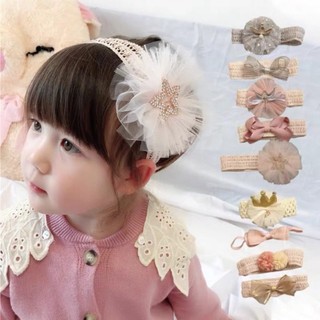 Băng đô cho bé nhiều hình,Turban ren cài tóc xịn
