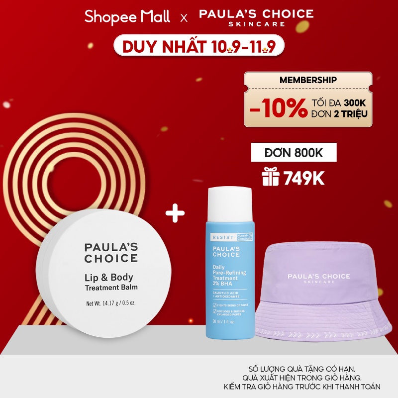 Sáp dưỡng ẩm chống nẻ cho da mềm mịn tức thì Paula’s Choice Lip & Body treatment balm 14.17g 5500