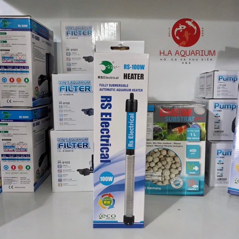 Máy Sưởi Bể Cá RS Sưởi Làm Ấm Bể Cá, Hồ Cá 25W/50W/100W
