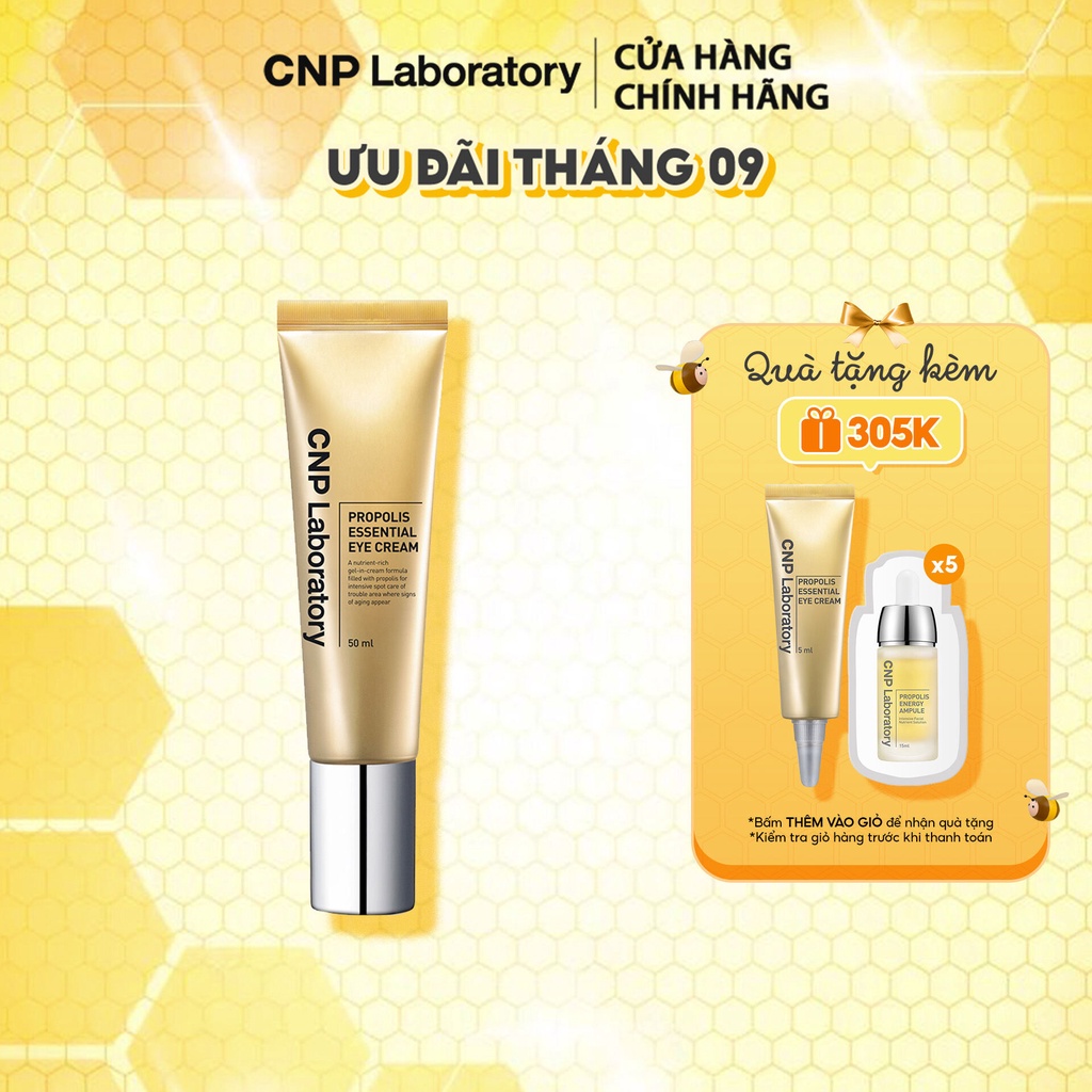 Kem dưỡng mắt keo ong làm sáng và săn chắc CNP Propolis Essential Eye Cream 50ml