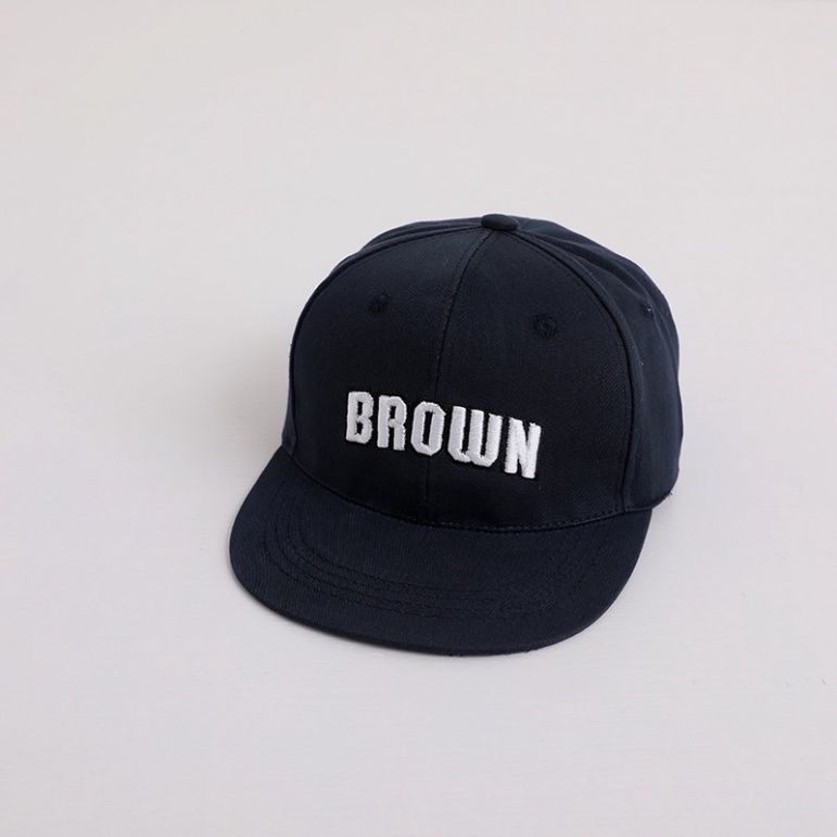 Mũ hiphop trẻ con ,nón SnapBack chữ Brown cho bé 2-16 tuổi