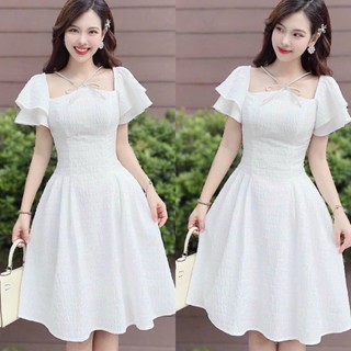 Đầm Nữ Tay Phồng Chéo Ngực Siêu Xinh Chất Liệu Xốp Cao Cấp Xịn Xò,Sang Chảnh Thời Trang Nữ MOON