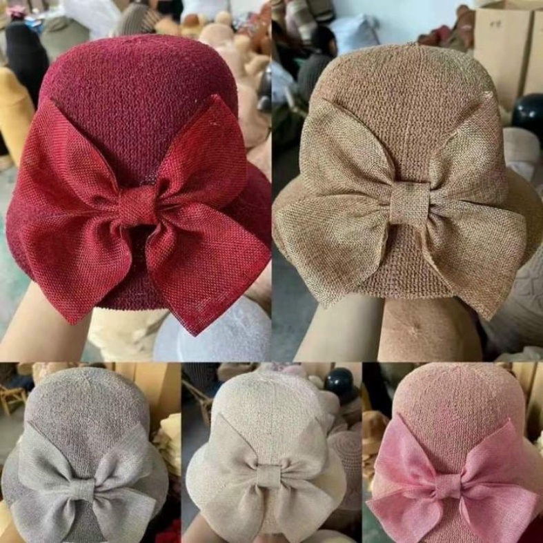 Mũ Cói Nơ Sau to hàng đẹp - TL01