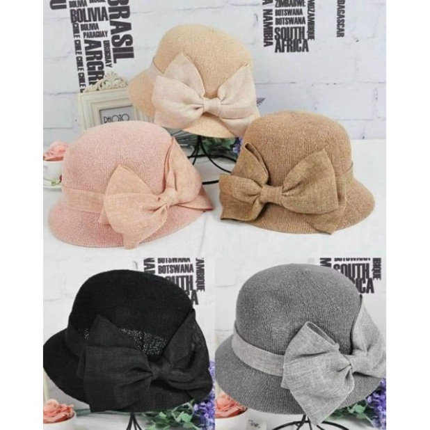 Mũ Cói Nơ Sau to hàng đẹp - TL01