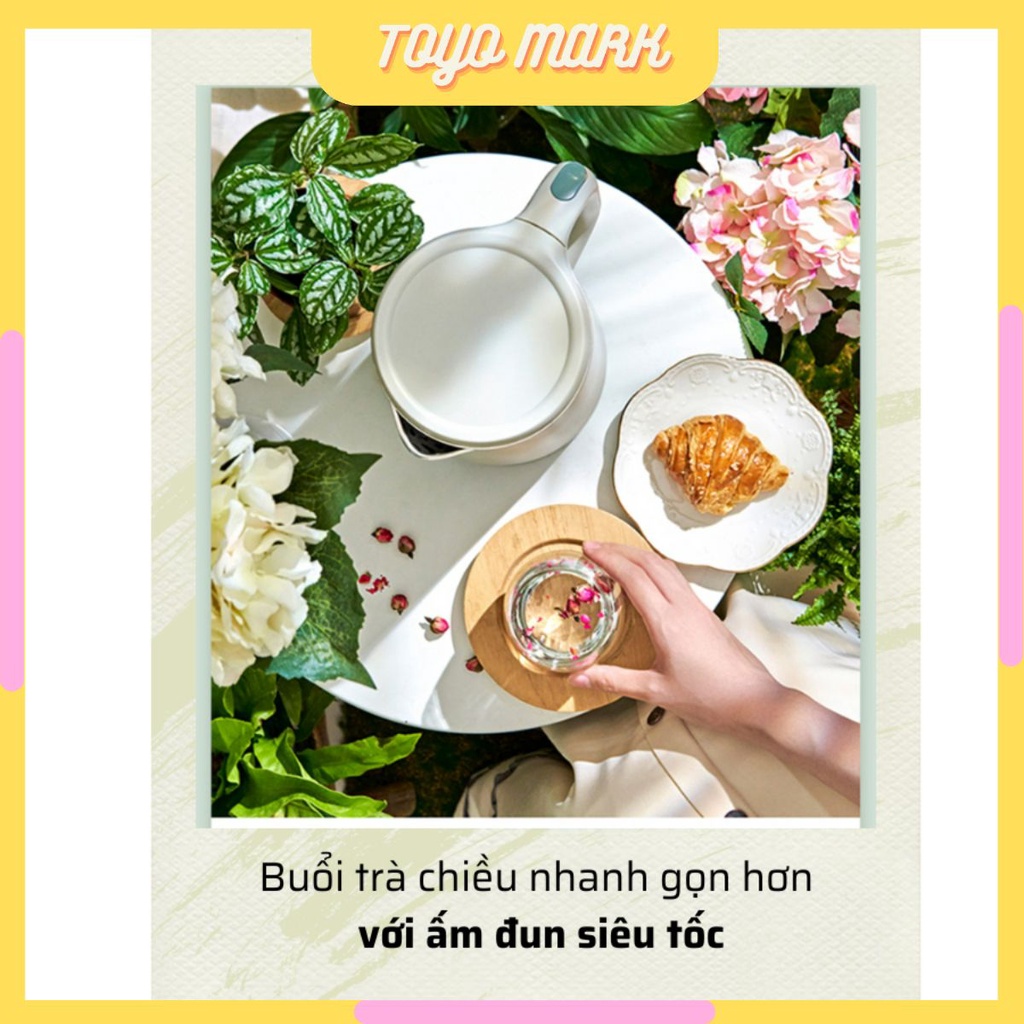 Ấm siêu tốc Bear ZDH-R17B2, 1.7 lít, 3 lớp, ấm đun nước, nấu sôi nước nhanh, inox 304, ấm điện, độ bền cao