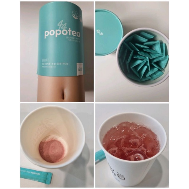 Viên uống/trà giảm cân Gotcha fit vs Popotea