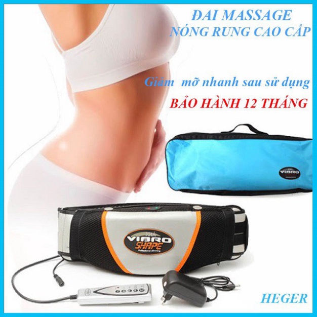 Đai Massage Bụng, Đai Massage Nóng Rung Giảm Mỡ Bụng, Toàn Thân Hiệu Quả - D5