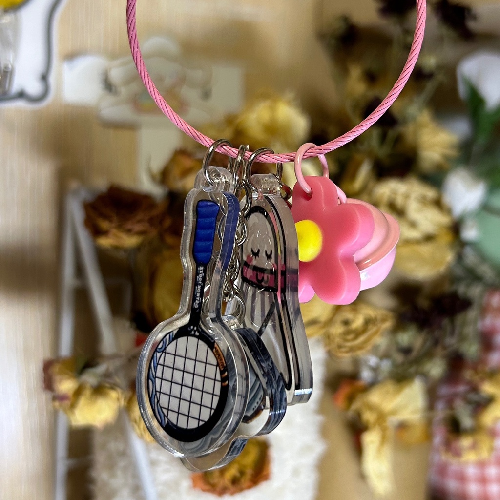 Móc Khóa Hình Vợt Cầu Lông Ax 100zz Độc Đáo