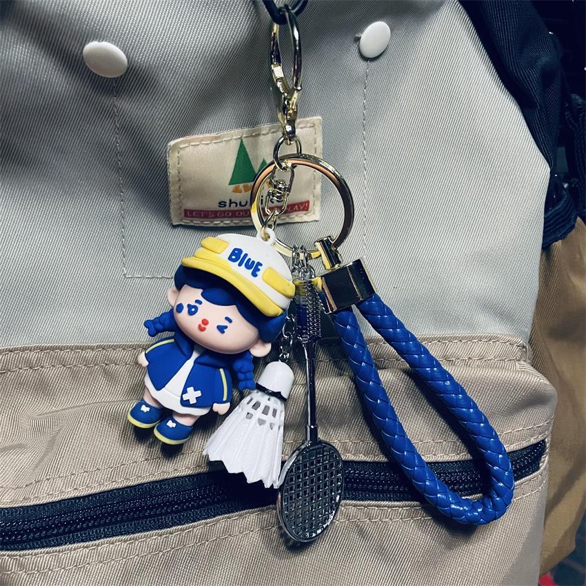 Móc Khóa Hình Búp Bê Cầu Lông mini Dễ Thương