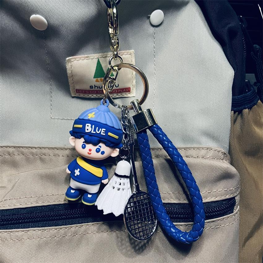 Móc Khóa Hình Búp Bê Cầu Lông mini Dễ Thương